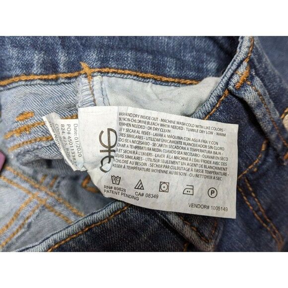 (3/$35) Gloria Vanderbilt Pockets Skimmer Slimming Denim Blue Jeans Capris - Picture 6 of 11